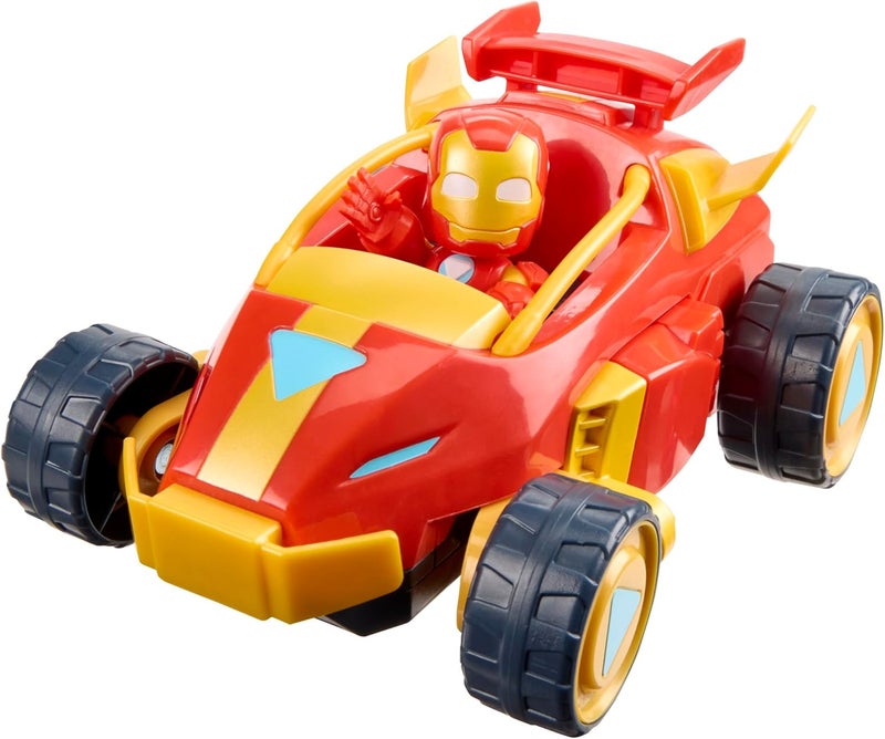 MARVEL مارفل آيرون مان وزيه الرائع آيرون مان 2 في 1 بدلة ميكانيكية ومجموعة لعب مركبة (7.6 سم) - Image 2