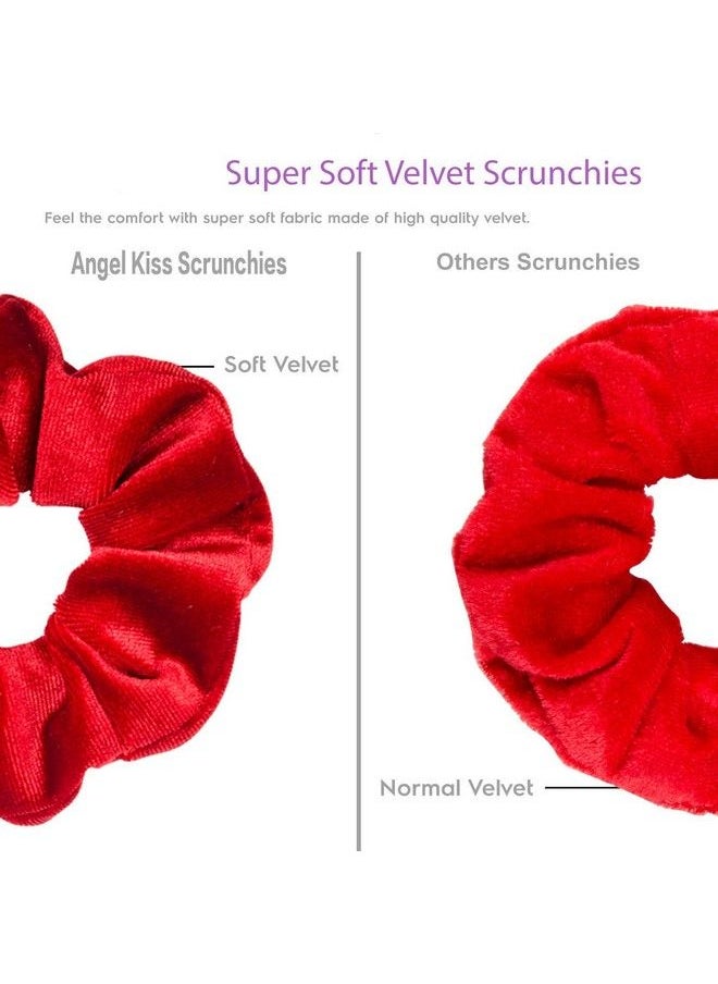Fameza Multicolour Vintage Ponytail Holder Velvet Elastic Scrunchies For Women Pack Of 18  - Image 4