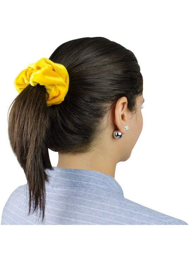Fameza Multicolour Vintage Ponytail Holder Velvet Elastic Scrunchies For Women Pack Of 18  - Image 3