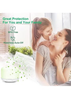 Arabest Ultrasonic Air Humidifier, Essential Oil Diffuser with 7-Colour LED Lights, Aromatherapy Diffusers for Home and Office  - Image 4