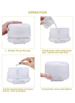 Arabest Ultrasonic Air Humidifier, Essential Oil Diffuser with 7-Colour LED Lights, Aromatherapy Diffusers for Home and Office  - Image 5