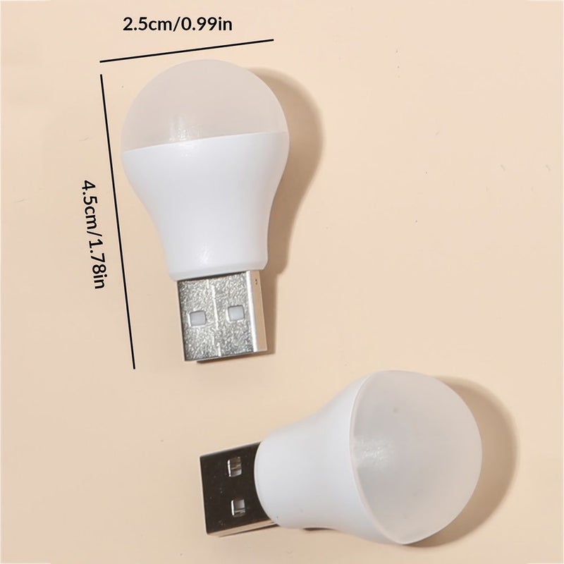 8pcs Mini USB Night Light Warm White Eye Protection Portable LED Reading Lamp - Image 4