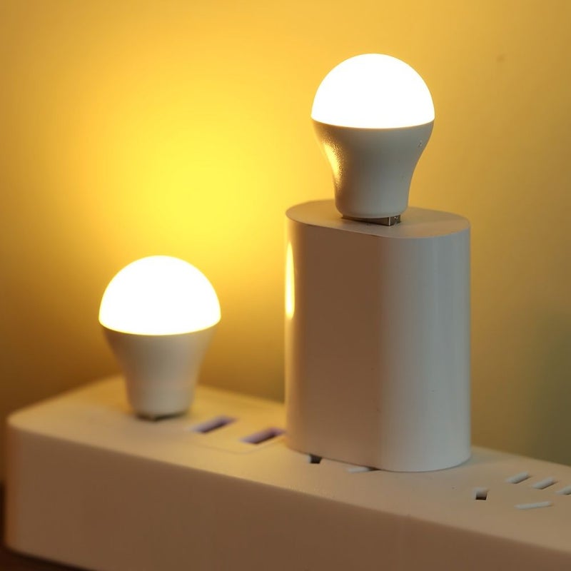8pcs Mini USB Night Light Warm White Eye Protection Portable LED Reading Lamp - Image 5