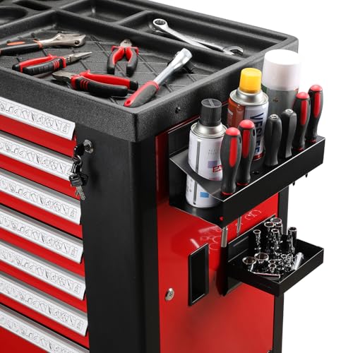 Mayouko Magnetic Toolbox Shelf, Tray and Holder, 4-Piece Magnetic Toolbox Tray Set Tool Box Cabinet Side Shelf Storage, Workshop - Image 5