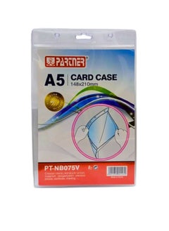 PARTNER A5 size transparent hard PVC used for documents up to 148 x 210mm or 5.8 x 8.3 inch. Perfect for picture, certificate, drawing and more.  - Image 2
