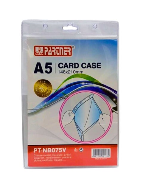 A5 size transparent hard PVC used for documents up to 148 x 210mm or 5.8 x 8.3 inch. Perfect for picture, certificate, drawing and more.