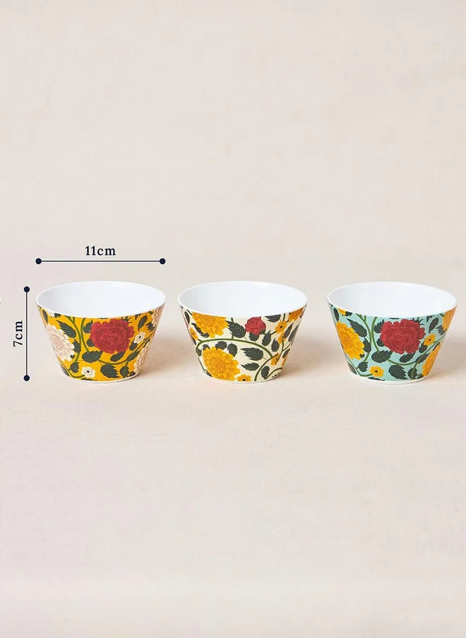 Chumbak  Rani Bagh Bowls Gift Set - Set of 3, 320 ml | Palace Memoirs  | Best Price UAE