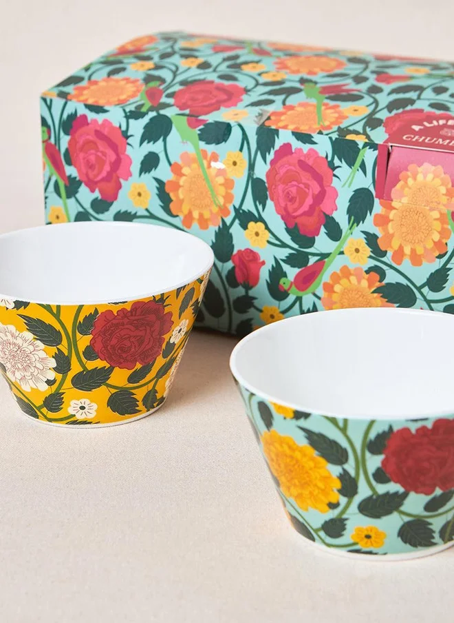 Chumbak  Rani Bagh Bowls Gift Set - Set of 3, 320 ml | Palace Memoirs  | Best Price UAE