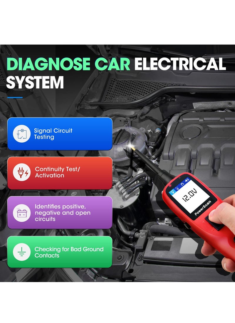 KASTWAVE - Automotive Circuit Tester, Power Circuit Probe Kit, Digital Multimeter/Relay & Diode Resistance Tool, for Frequency/Duty Cycle/Voltage Test, Activating Component, w/ 20ft Cable - Image 1
