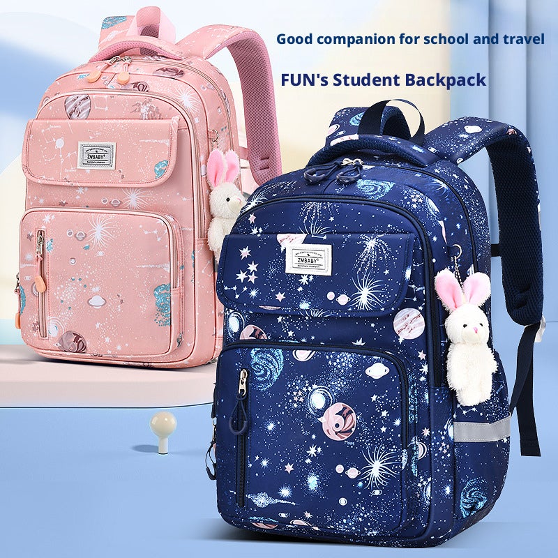 Sesame Baby Kids Backpack for Girls Grades 1-6, Lightweight School Backpack - Image 1