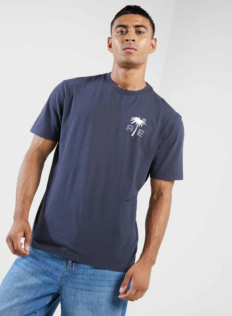 امريكان ايجل Logo Detail Crew Neck T-Shirt