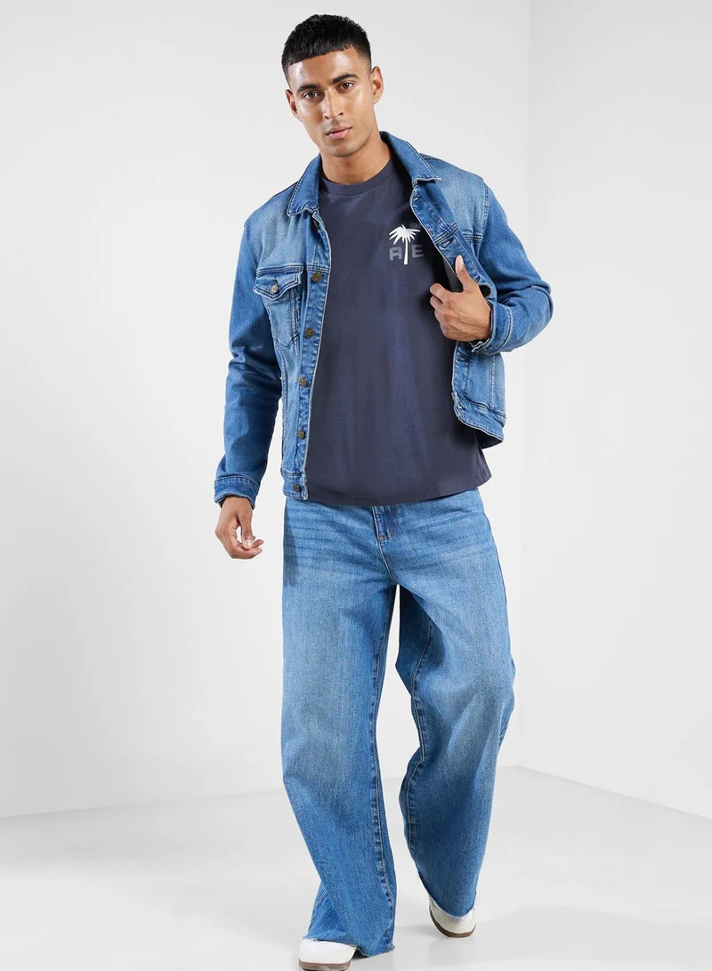 امريكان ايجل Logo Detail Crew Neck T-Shirt