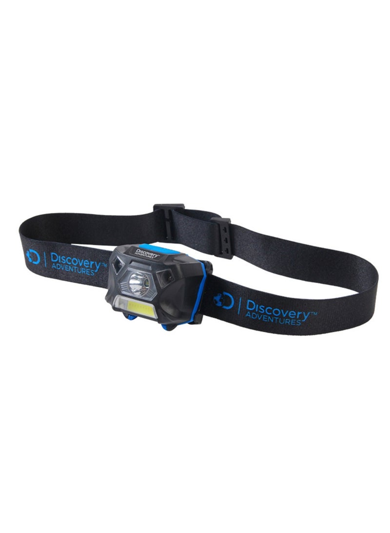 ديسكفري مصباح أمامي للتخييم، والمشي لمسافات طويلة، وصيد الأسماك، والعمل، مصباح أمامي مع مستشعر ضوء ذكي، حزام مريح وقابل للتعديل، ضوء قوي ساطع، مصباح أمامي مقاوم للماء ومتين للاستخدام الخارجي والداخلي - Image 1