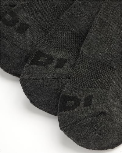 AND1 Mens Low Cut Socks - 12 Pack Performance Stretch Athletic Compression Sock for Men - Sports No Show Socks (6-12.5), Size 6-12.5, Charcoal Grey - Image 4