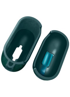 Spigen Urban Fit Airpods 4 Case (2024) 4th Gen Premium Fabric Protective Shockproof Cover with Carabiner - Midnight Green  - Image 3
