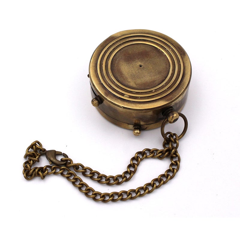 OCEAN REPLICAS Vintage Brass Compass with Engraved Quote – “Go Confidently in The Direction of Your Dreams” – Nautical Compass with Chain & Rosewood Box – Graduation, Retirement Gift for Him or Her - Image 4