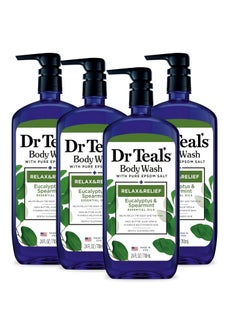 Dr Teal's Body Wash with Pure Epsom Salt, Relax & Relief with Eucalyptus & Spearmint, 24 fl oz (Pack of 4) (Packaging May Vary) - pzsku/Z6EB256E543F65D28CA57Z/45/_/1714461250/f2794a2d-8e3a-412d-9bf7-ecd332d55eb2