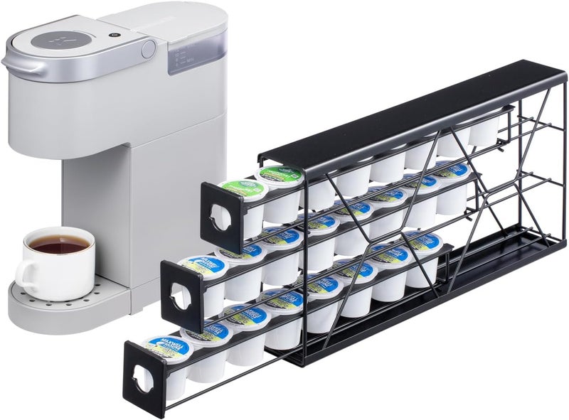 Flagship K Cup Holder Drawer 3 Tier Coffee Pod Holder for K Pod Save Space Countertop Kitchen (24 Pods Capacity) - Image 1
