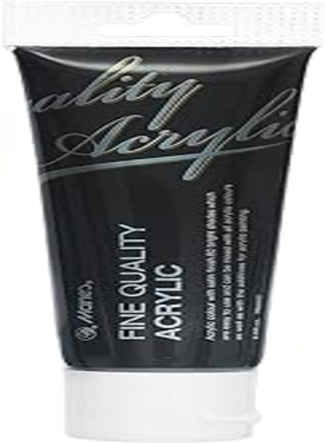 Maries 815B (792) High Quality Acrylic fine Colour 75 ml For Adults, Art Supplies, Perfect Starter Kit for Painting - Ivory Black