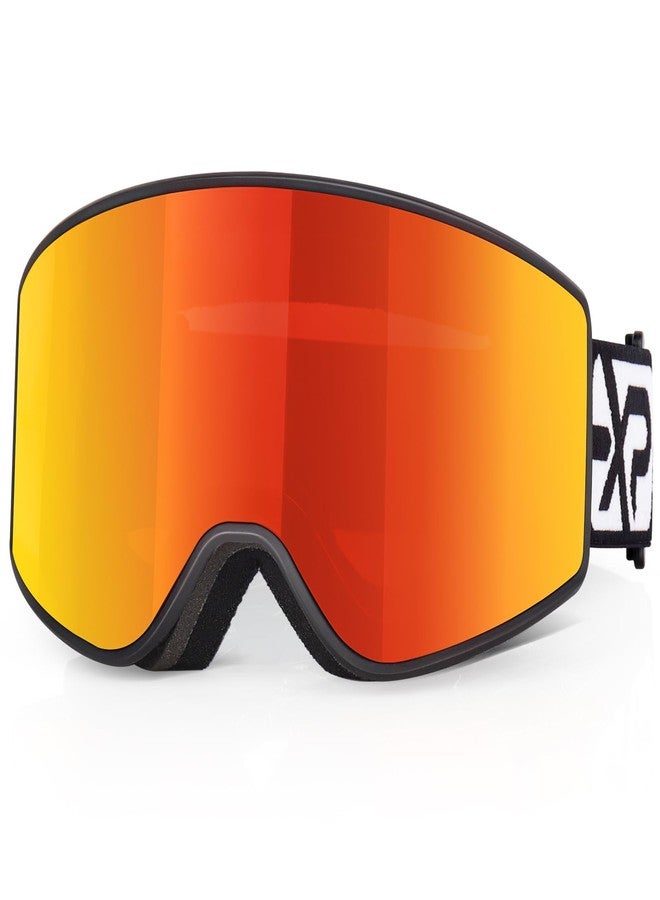 EXP VISION نظارات التزلج/التزلج على الجليد من إكسب فيجن، مناسبة لمرتدي النظارات، للرجال والنساء، للبالغين، نظارات ثلجية، نظارات تزلج مضادة للضباب، حماية من الأشعة فوق البنفسجية، متوافقة مع الخوذة - Image 1