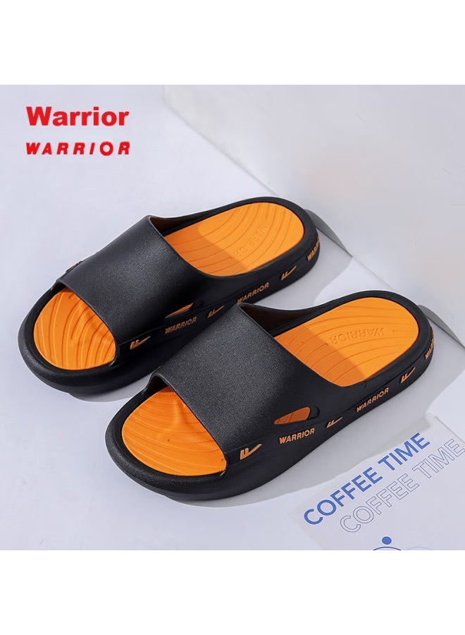 Pull Back Warrior Soft Cushion Thick-soled Men's Sports Indoor And Outdoor Wear-resistant Non-slip Sandals Hl3992 Black And Yellow Size 40-41 - Image 3