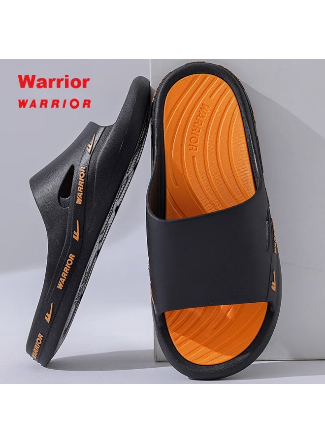 Pull Back Warrior Soft Cushion Thick-soled Men's Sports Indoor And Outdoor Wear-resistant Non-slip Sandals Hl3992 Black And Yellow Size 40-41 - Image 4