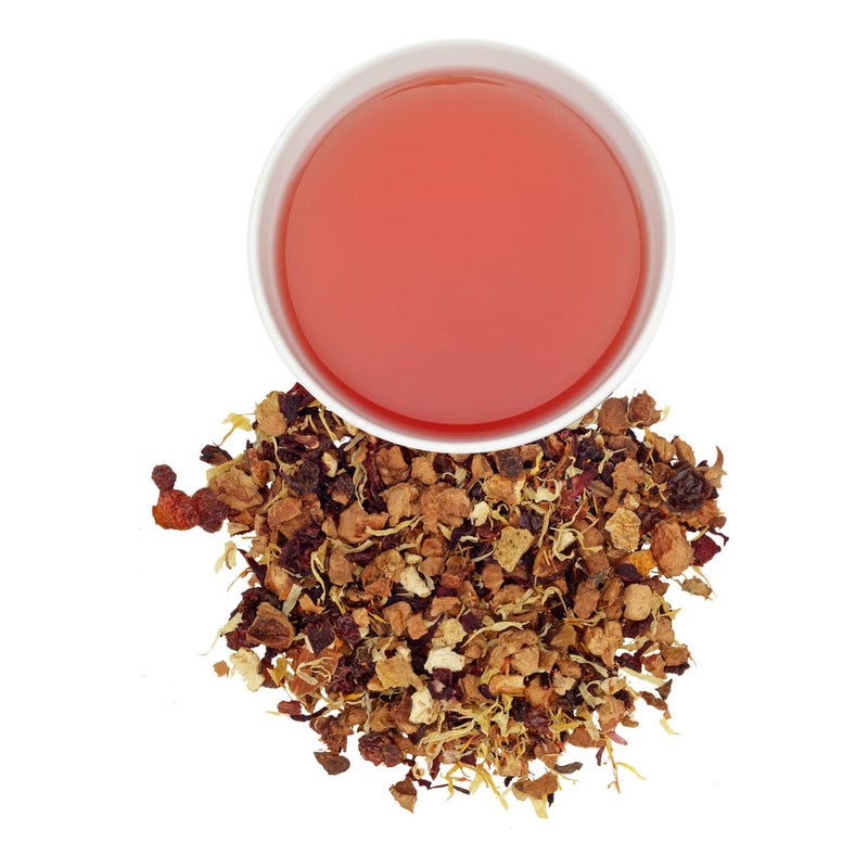 Harney & Sons Blood Orange Fruit Tea| 4 oz Loose Leaf Herbal Tea w Apple Pieces and Raspberry - Image 2