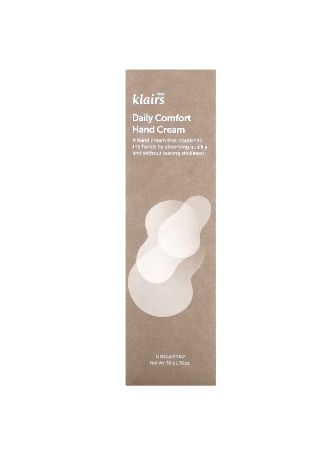 Dear,Klairs Dear, Klairs, Daily Comfort Hand Cream, Unscented, 1.76 oz (50 g)  - Image 2