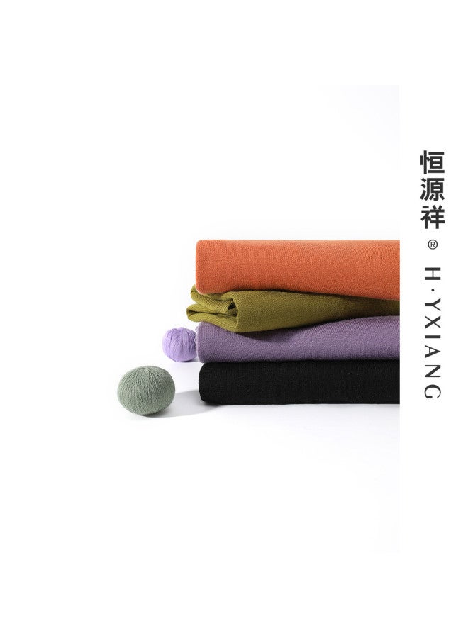 Hengyuanxiang 48-Count Worsted [Merino Wool] Thin Autumn Wool Sweater Solid Color Base Shirt Fashionable Knitwear - Image 3