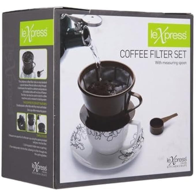 ريحني شاشة فلتر القهوة ومجموعة ملاعق القياس من LeXpress معبأة - Image 4