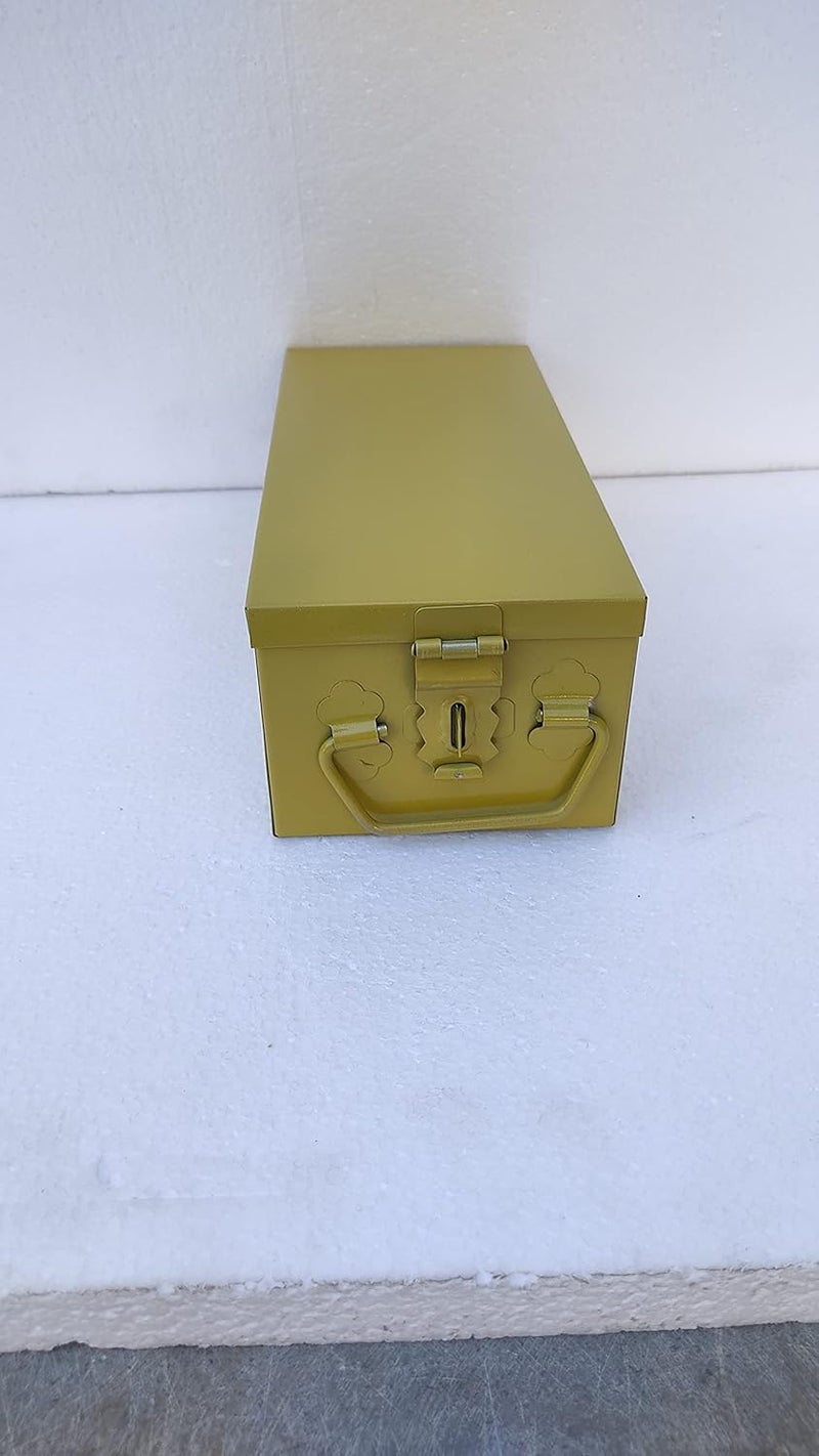 Ginoset Stainless Steel Locker Boxes Jewellery Boxes Cash Peti tools box for all use Size 122 Inch With Powdercoated Gold Finish Large - Image 3