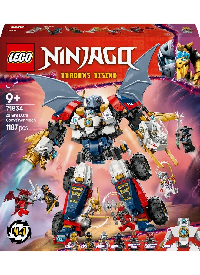 LEGO LEGO NINJAGO Zane’s Ultra Combiner Mech 71834 Building Set (1187 Pieces)  - Image 2