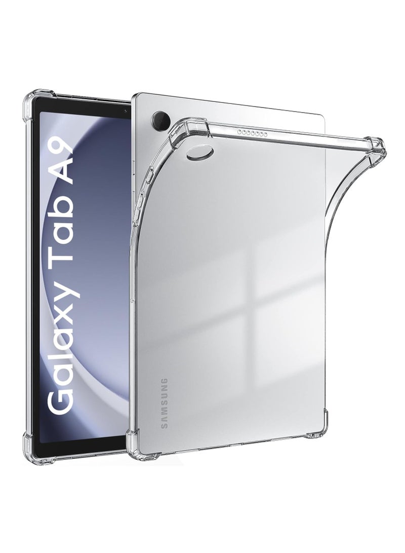DUSALA Clear Case Cover for Samsung Galaxy Tab A9 8.7 inch(SM-X110, SM-X115), Air Hybrid Slim Fit Shockproof Crystal TPU Protective Case Cover for Samsung Galaxy Tab A9 2023 - Image 1