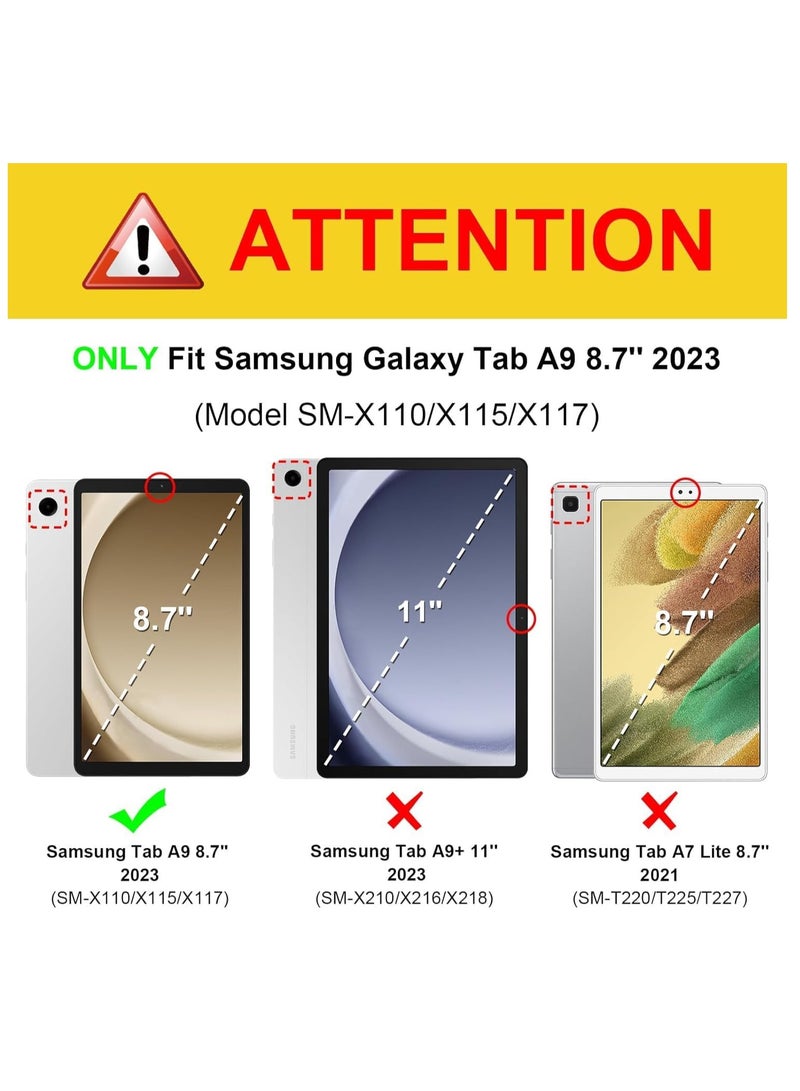 DUSALA Clear Case Cover for Samsung Galaxy Tab A9 8.7 inch(SM-X110, SM-X115), Air Hybrid Slim Fit Shockproof Crystal TPU Protective Case Cover for Samsung Galaxy Tab A9 2023 - Image 2