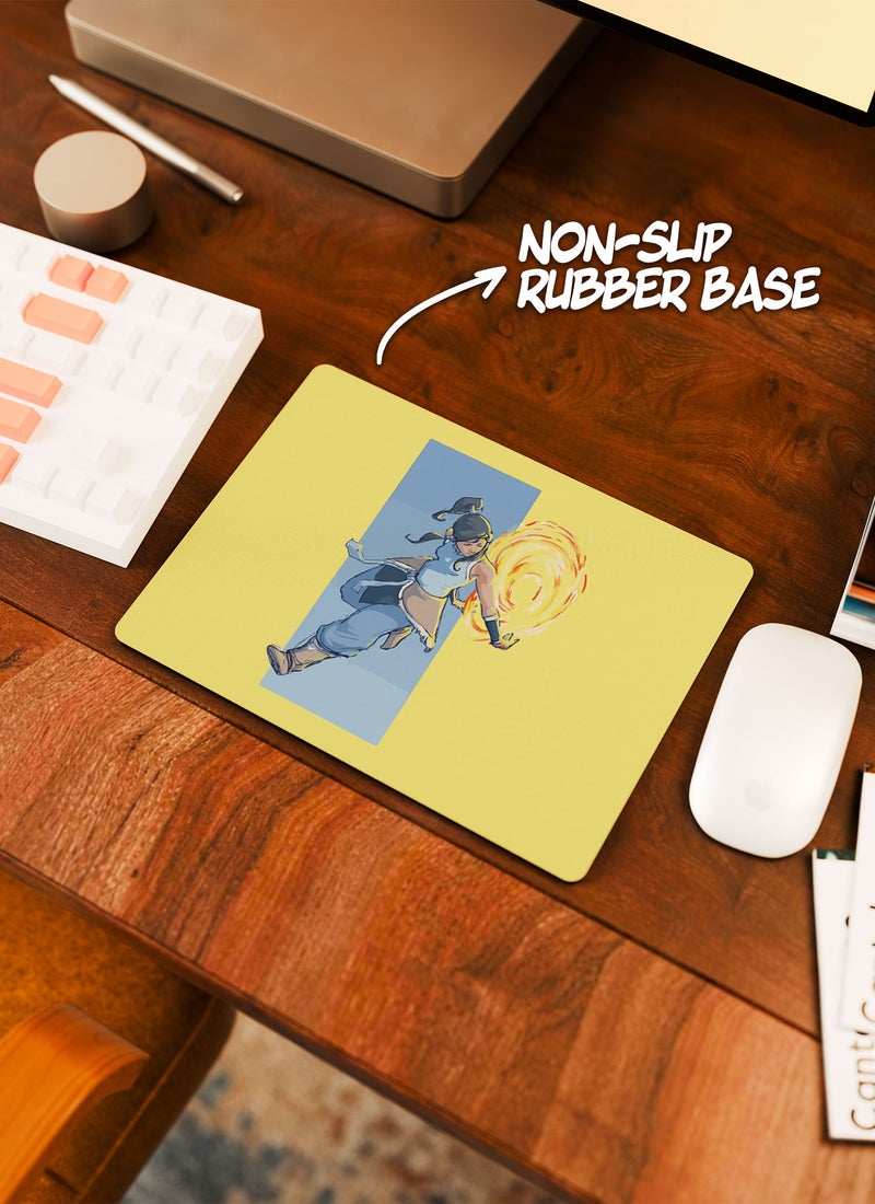 LOUD UNIVERSE Rectangular Desk Mouse Pad The Last Airbender Katara Waterbending Fire Non-Slip Rubber Base Mouse Pad - Image 3