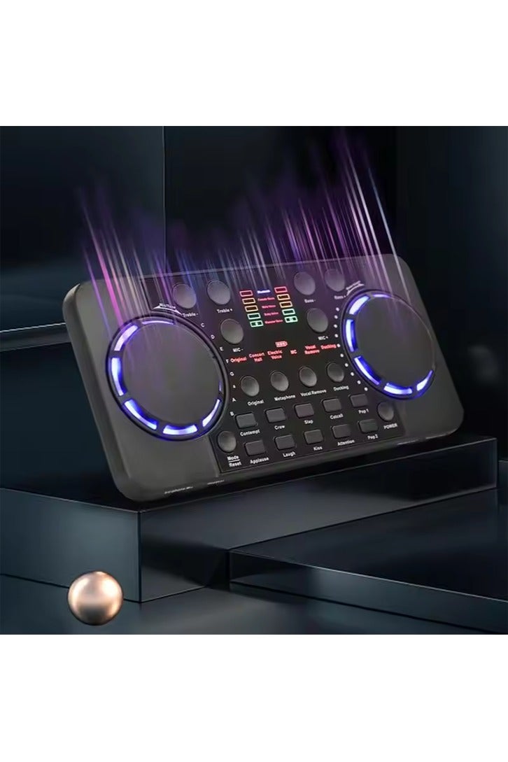 V300 Pro Live Streaming Sound Card 10 Sound Effects 4.0 Audio Interface Mixer For DJ Music Studio Recording Karaoke  - Image 2