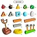 ROLOSO Newly Licensed Angry Birds Toys Playsets Build N Launch Construction Brick Assembly Building Blocks Sets Pig City Strike 2 Takedown Space Planet Game Catapult Slingshot Gift Box 20pcs - Image 3