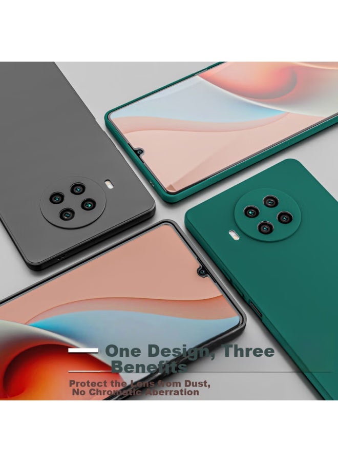 Hotfire Phone Case For Xiaomi Redmi Note 9 Pro, Xiaomi Note 9 Pro Protective Cover, Upgraded Lens Liquid Matte Anti-drop Silicone Soft Case For Men And Women - Dark Night Green - Image 2