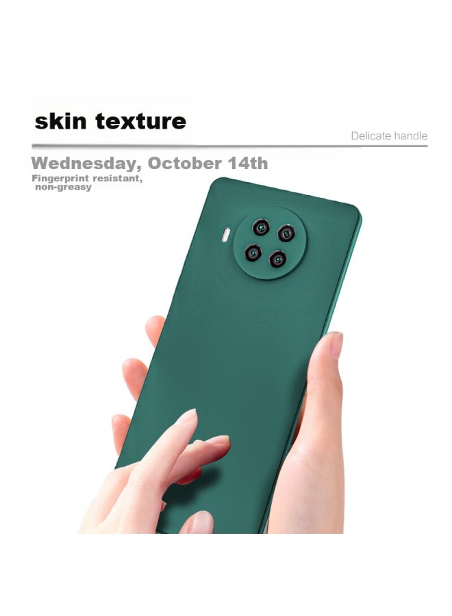 Hotfire Phone Case For Xiaomi Redmi Note 9 Pro, Xiaomi Note 9 Pro Protective Cover, Upgraded Lens Liquid Matte Anti-drop Silicone Soft Case For Men And Women - Dark Night Green - Image 4