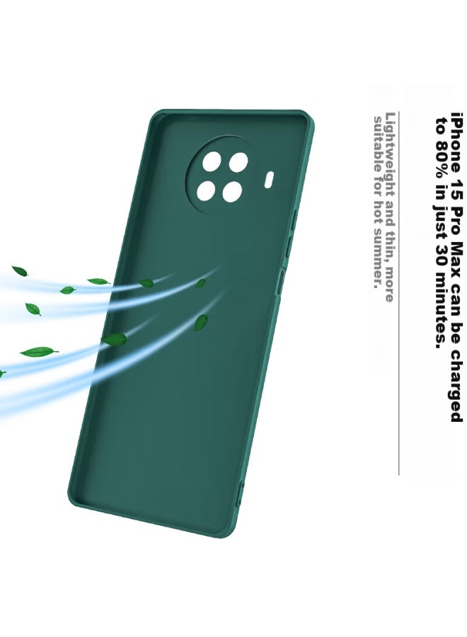 Hotfire Phone Case For Xiaomi Redmi Note 9 Pro, Xiaomi Note 9 Pro Protective Cover, Upgraded Lens Liquid Matte Anti-drop Silicone Soft Case For Men And Women - Dark Night Green - Image 5