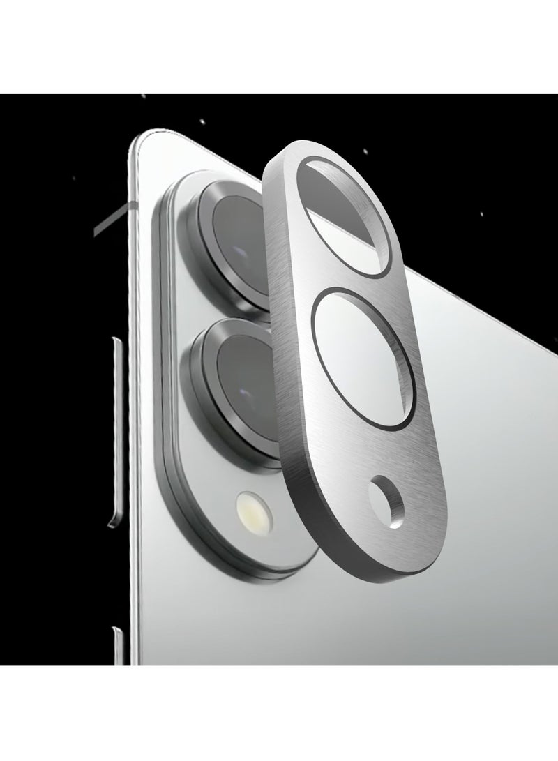 Tempered Glass Cover Camera Lens Protecto for Samsung Galaxy S25 Edge with Metal Ring Protector-Titanium  - Image 4