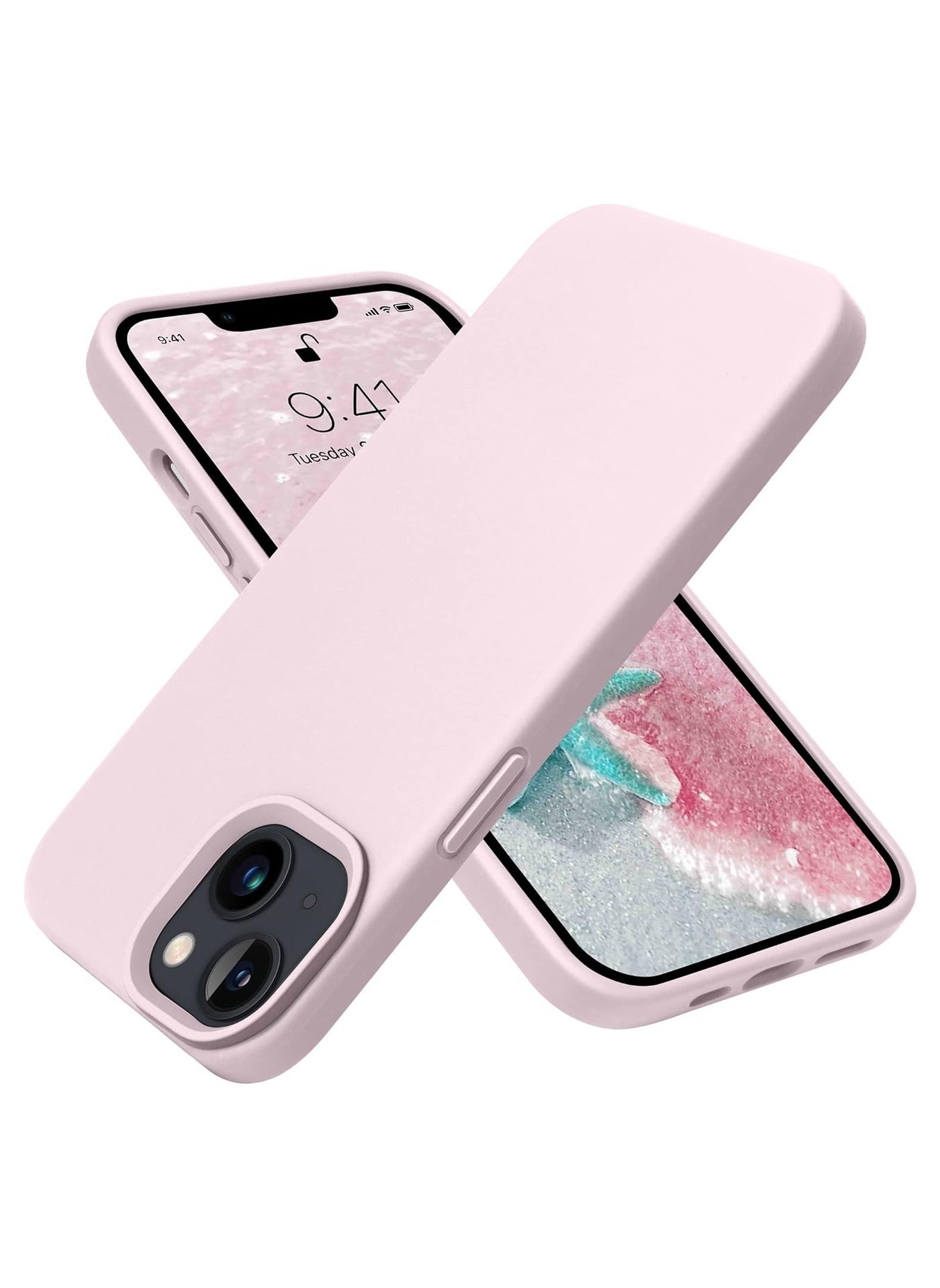 Compatible with iPhone 14 Plus Case, Ultra Slim Fit Phone Case Liquid Silicone Cover with Full Body Protection Anti-Scratch Shockproof Bumper & Soft Microfiber Lining