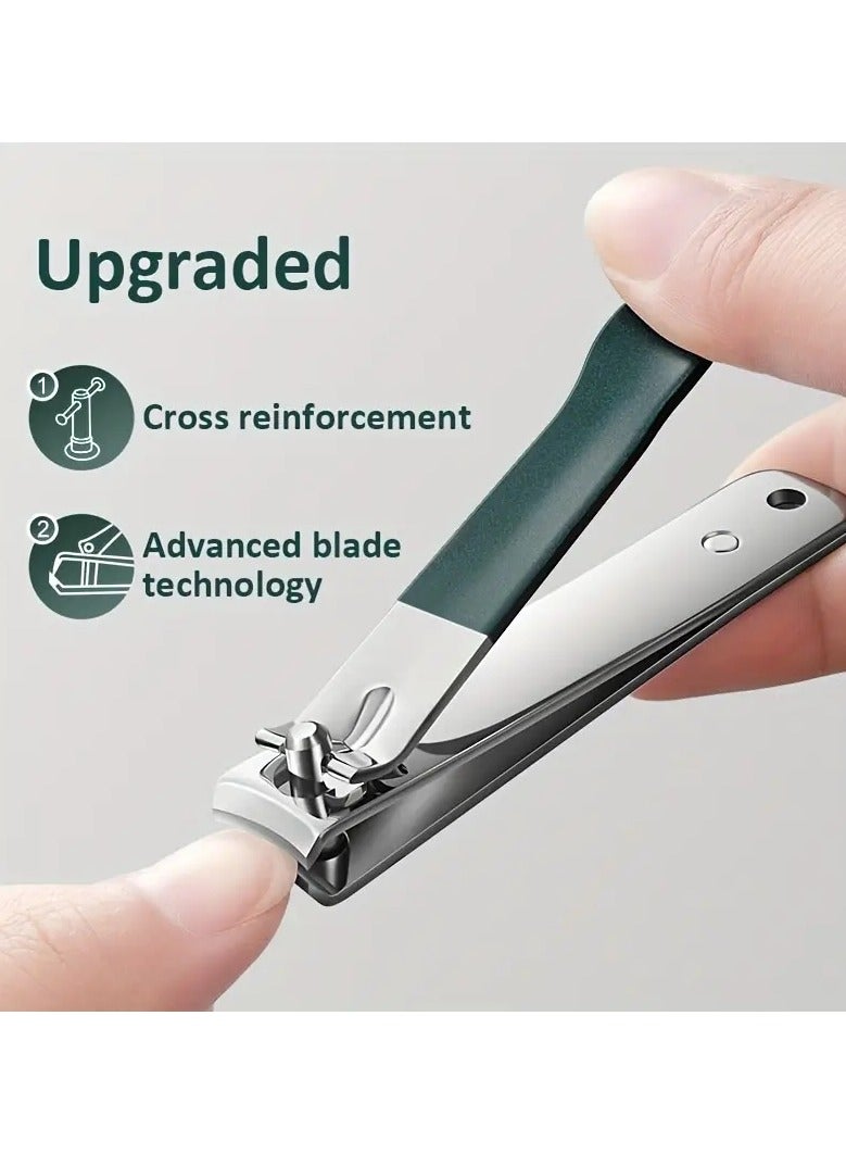 أوريتي مجموعة مانيكير الأظافر وأظافر القدم مقص أدوات العناية بالأظافر مع حقيبة جلدية محمولة، 4 قطع مع ملف الأظافر النانومتر الأخضر - Image 2