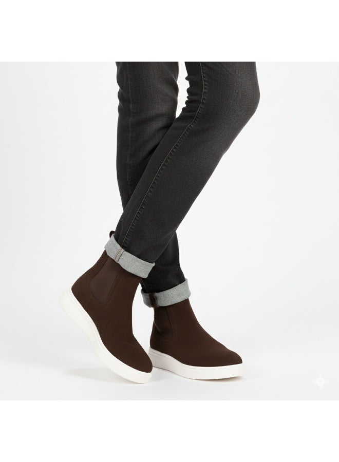 إيتاليانو حذاء رجالى مريح مصنوع من شمواه جلد طبيعى مع نعل رابر تركي - Image 1