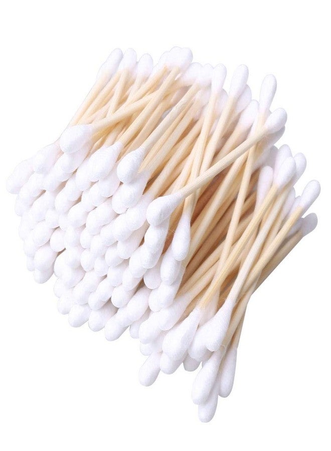RIKWOG Cotton Swabs, 2000 Count Bamboo Sticks Cotton Buds with Wooden Handles For Ears Makeup or Nails Personal Care, One Spiral Tip - Image 1