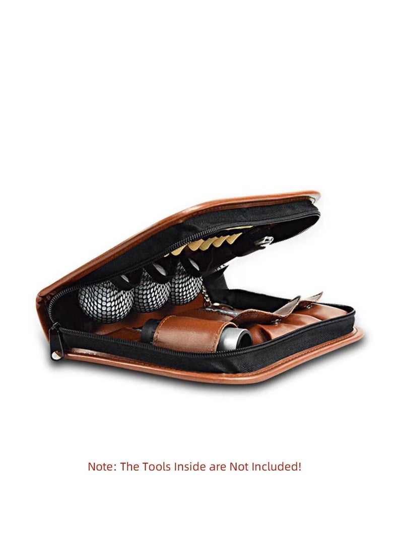 Excefore Golf Accessory Case PU Golf Accessories Bag, Hard Case Organizer with Storage Slots for Tees, Divot, Ball Markers and Golf Essentials, Golf Gifts for Golfers - Image 5