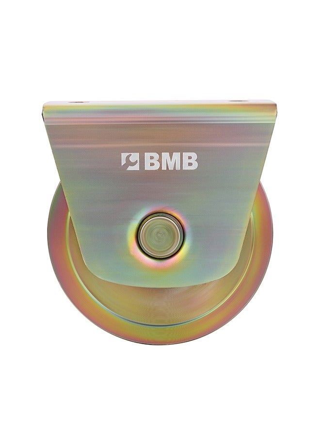 BMB tools V-Groove Caster Wheel - 100mm, Rigid - Heavy Duty Sliding Gate Wheels with Pre-Drilled Holes for V Track Rail, Rolling Driveway Gates, Industrial Machines, Smooth Operation, Weather-Resistant  - Image 2