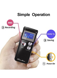 Generic 8GB Digital Voice Recorder Voice Activated Recorder with Playback Upgraded Portable Tape Recorder for Lectures, Meetings, Interviews, Portable Audio Recorder, MP3  - Image 3