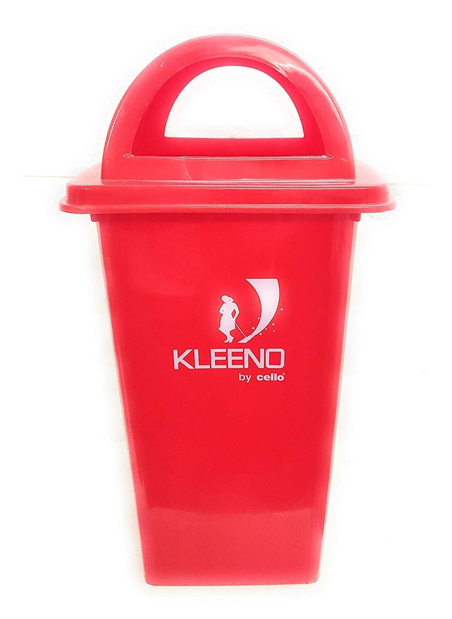 Kleeno Cello Kleeno Dome Lid Plastic Garbage Dustbin Bucket 110 Ltr Red ManualLift  - Image 4