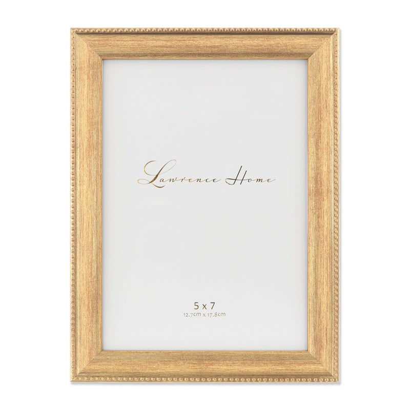 Lawrence Frames Classic Bead Picture Frame 5x7 Gold